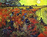 The Red Canoe Paintings - Red vineyards by Vincent van Gogh